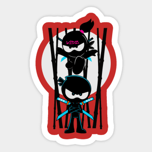 ninja kidz couple Sticker